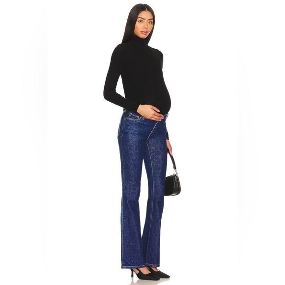 Hatch The Softest Rib Turtleneck in Black - Picture 1 of 3